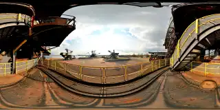 Absetzer Gemini (Mittelplattform) in Ferropolis, der Stadt aus Eisen