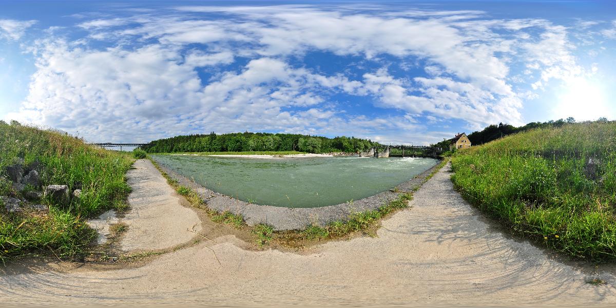 Wehranlage Großhesselohe an der Isar (Foto: © Werner Pietschmann)