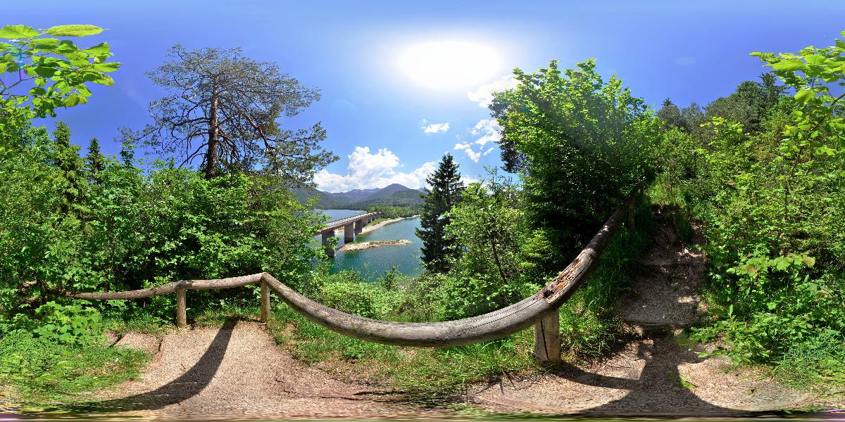 Sylvensteinstausee bei Lenggries (Foto: © Werner Pietschmann)